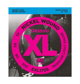 D'Addario NEW D'Addario EXL170S Nickel Wound Short Scale Bass Strings - Regular Light - .045-.100