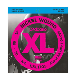 NEW D'Addario EXL170S Nickel Wound Short Scale Bass Strings - Regular Light - .045-.100
