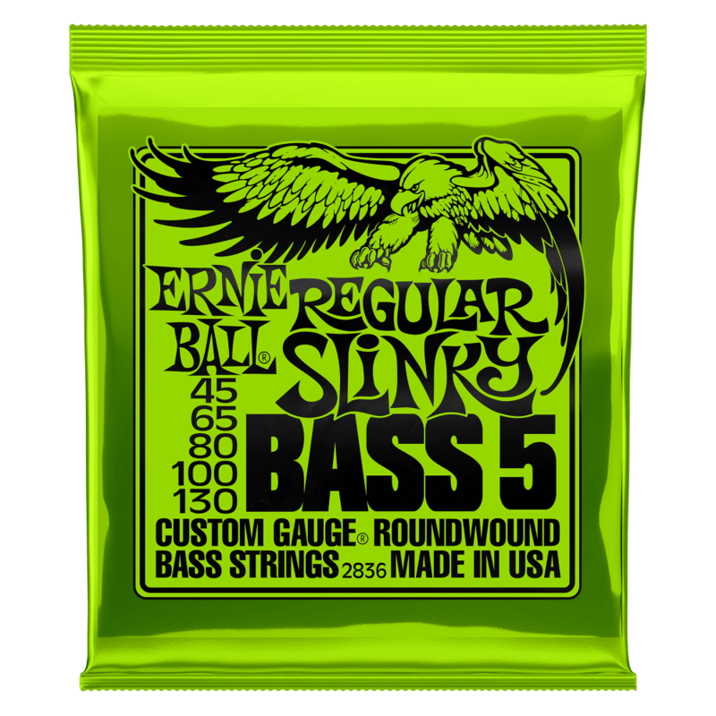 Ernie Ball NEW Ernie Ball Regular Slinky 5-String Bass - .045-.130