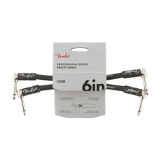Fender NEW Fender Professional Series Cable 2-Pack - Angle/Angle - 6" - Black