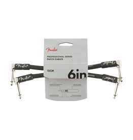 Fender NEW Fender Professional Series Cable 2-Pack - Angle/Angle - 6" - Black