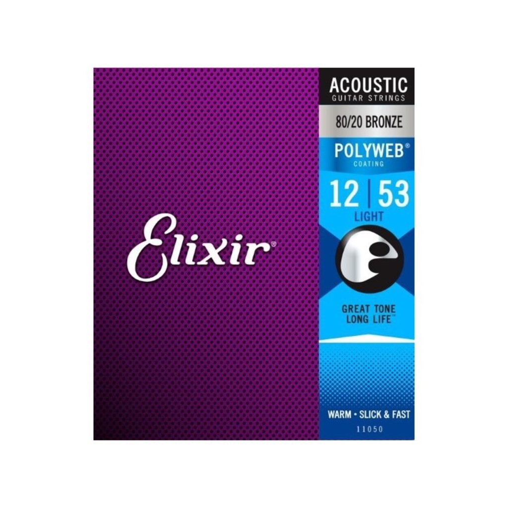 Elixir NEW Elixir Polyweb 80/20 Bronze Acoustic Strings - Light - .012-.053