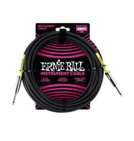 Ernie Ball NEW Ernie Ball Instrument Cable - Straight/Straight - Black - 20'