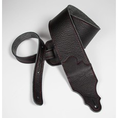 Franklin Straps NEW Franklin Original Black Glove Leather Strap - 3" - Black/Red