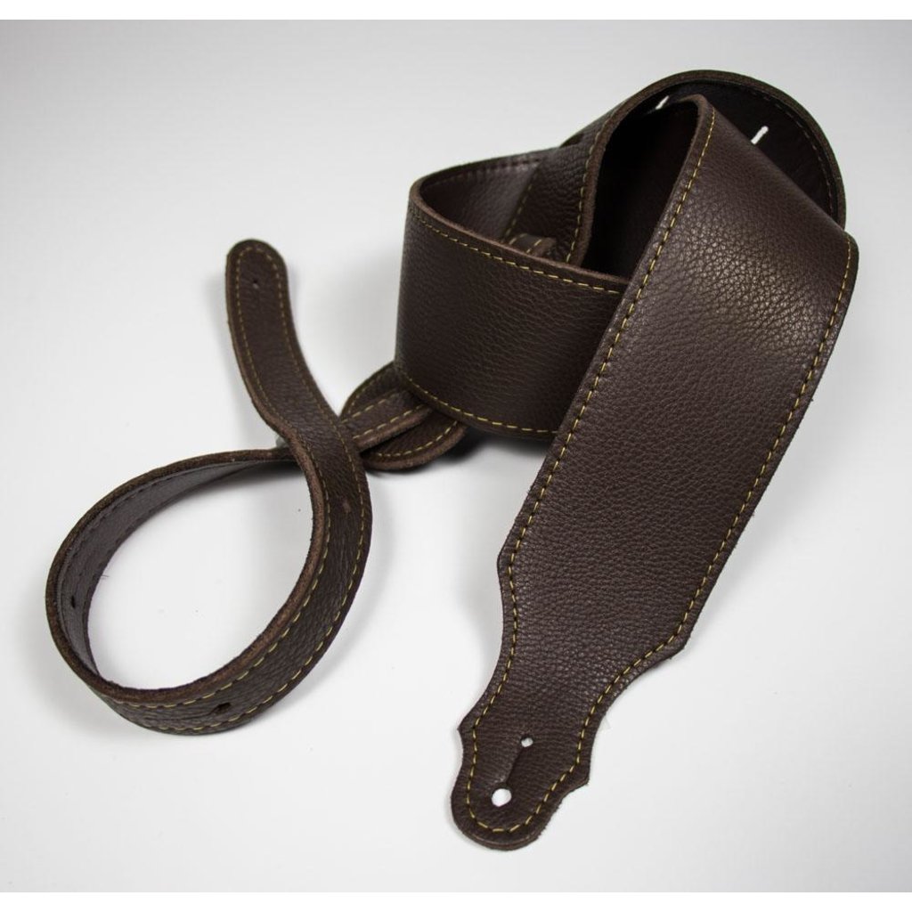 Franklin Straps Franklin 2.5" Glove Leather/Buck Backing/Choc/Gold Stitch