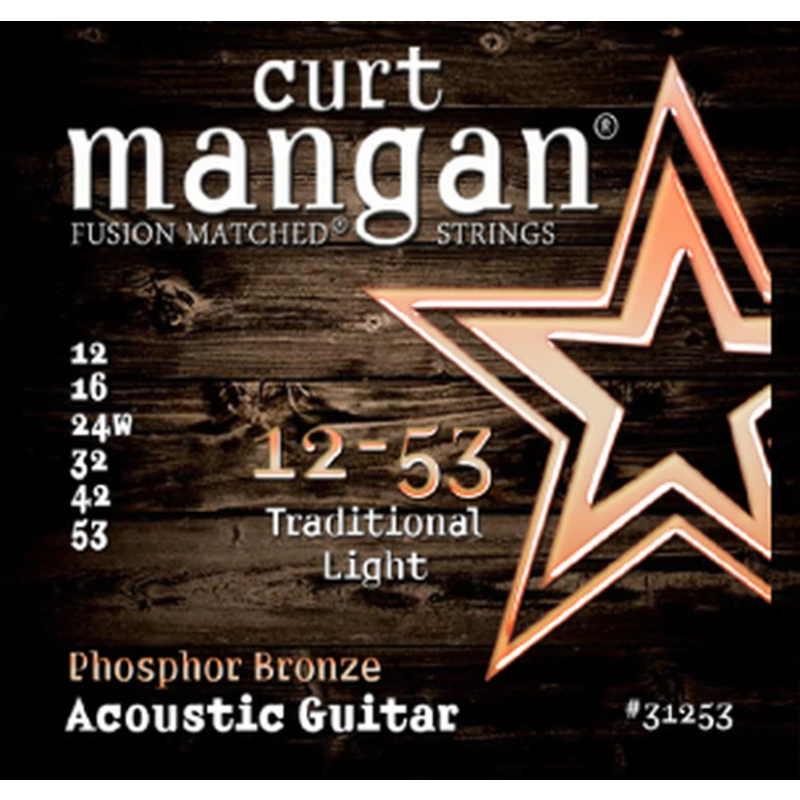 Curt Mangan NEW Curt Mangan Phosphor Bronze Acoustic Strings - Light - .012-.053