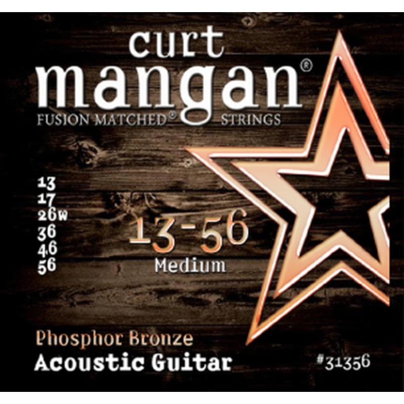 Curt Mangan NEW Curt Mangan Phosphor Bronze Acoustic Strings - Medium - .013-.056