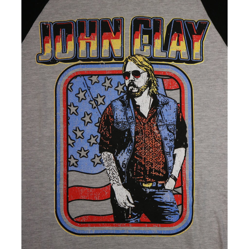 Local Music NEW John Clay 3/4 Sleeve Baseball T-Shirt - L