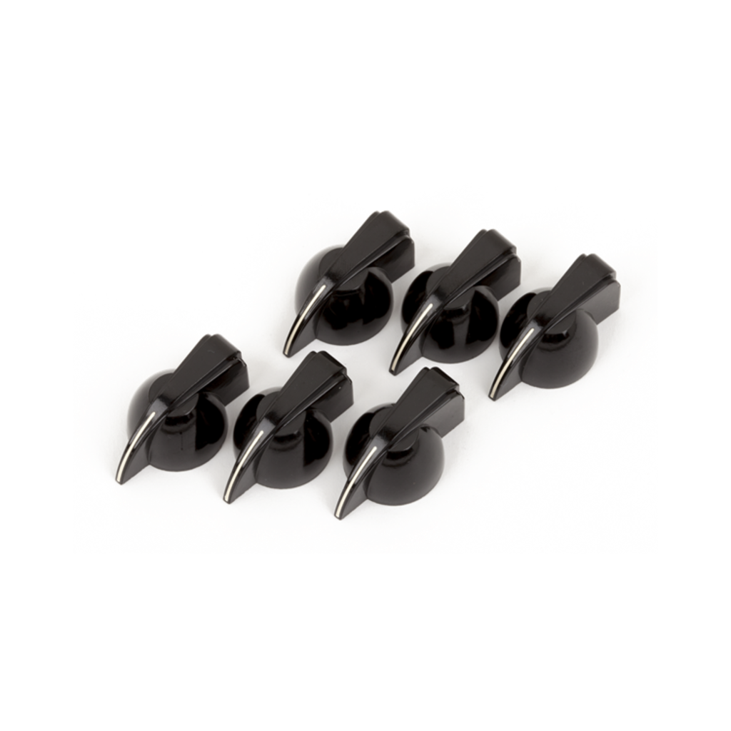 Fender NEW Fender Pure Vintage Chicken Head Amplifier Knobs - Black - Set of 6