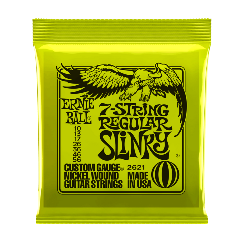 Ernie Ball NEW Ernie Ball Regular Slinky 7 String Electric Strings - .010-.056
