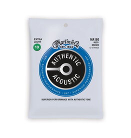 Martin NEW Martin Authentic Acoustic SP MA180 - Phosphor 80/20 Bronze - Extra Light 12 String .012-.054