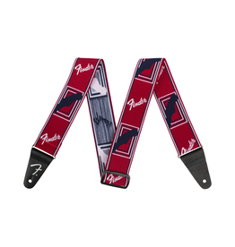 Fender NEW Fender Weighless Monogrammed Strap - Red/White/Blue