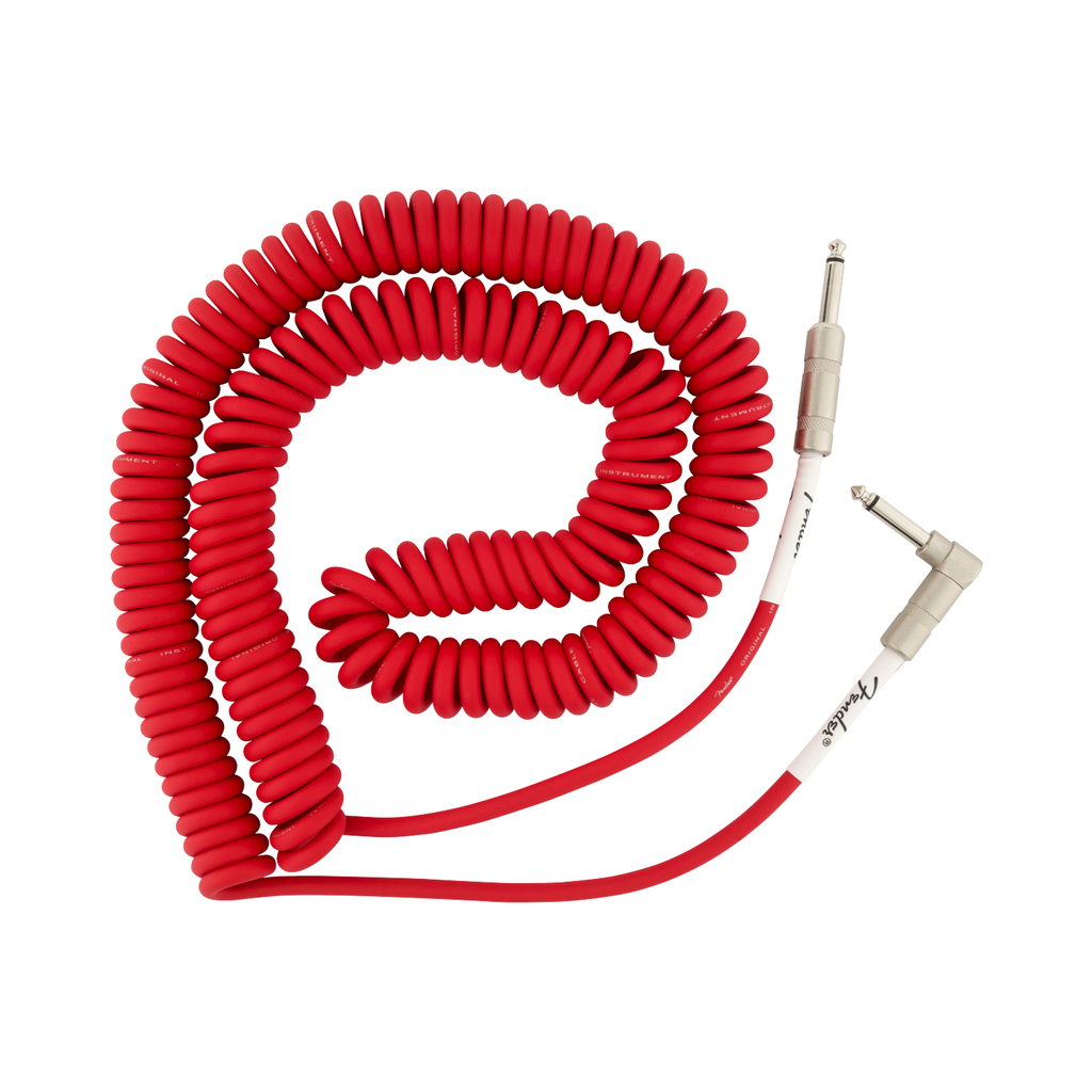 Fender NEW Fender Original Series Coil Cable - Straight-Angle - Fiesta Red - 30'