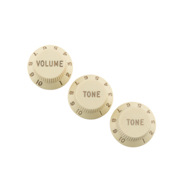 Fender NEW Fender Road Worn Strat Knobs - Aged White