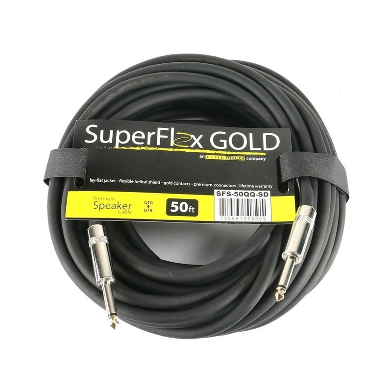 Elite Core NEW SuperFlex Gold Speaker Cable - 50'