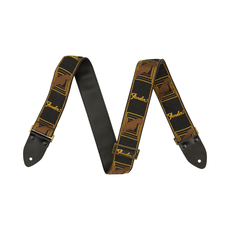 Fender NEW Fender Legacy Monogram Strap - Black/Yellow/Brown