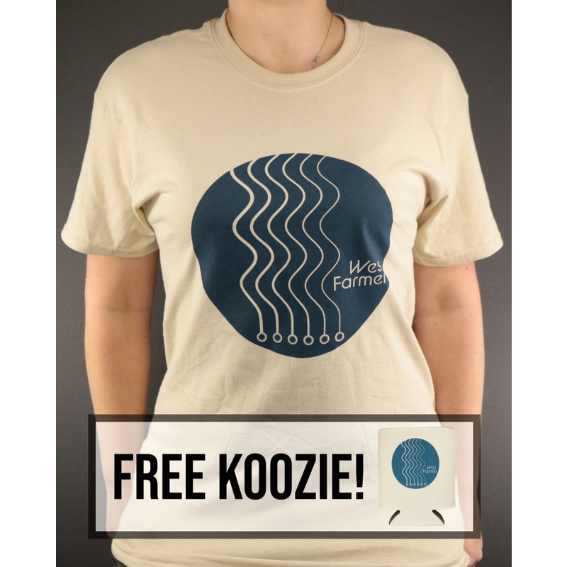 Local Music NEW Wes Farmer T-Shirt w/ Koozie - Tan - L