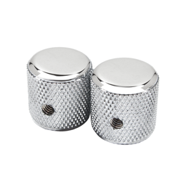 Fender NEW Fender Pure Vintage '60s Telecaster Knurled Knobs - Chrome - Pack of Two
