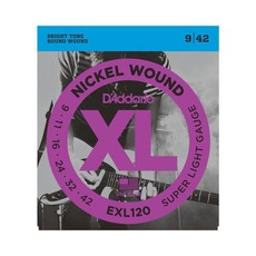 D'Addario NEW D'Addario EXL120 Nickel Wound Electric Strings - Super Light  - .009-.042