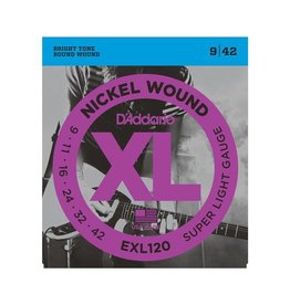 D'Addario NEW D'Addario EXL120 Nickel Wound Electric Strings - Super Light  - .009-.042