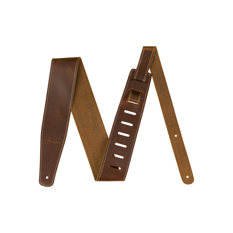 Fender NEW Fender Broken-In Leather Strap - 2.5" - Tan