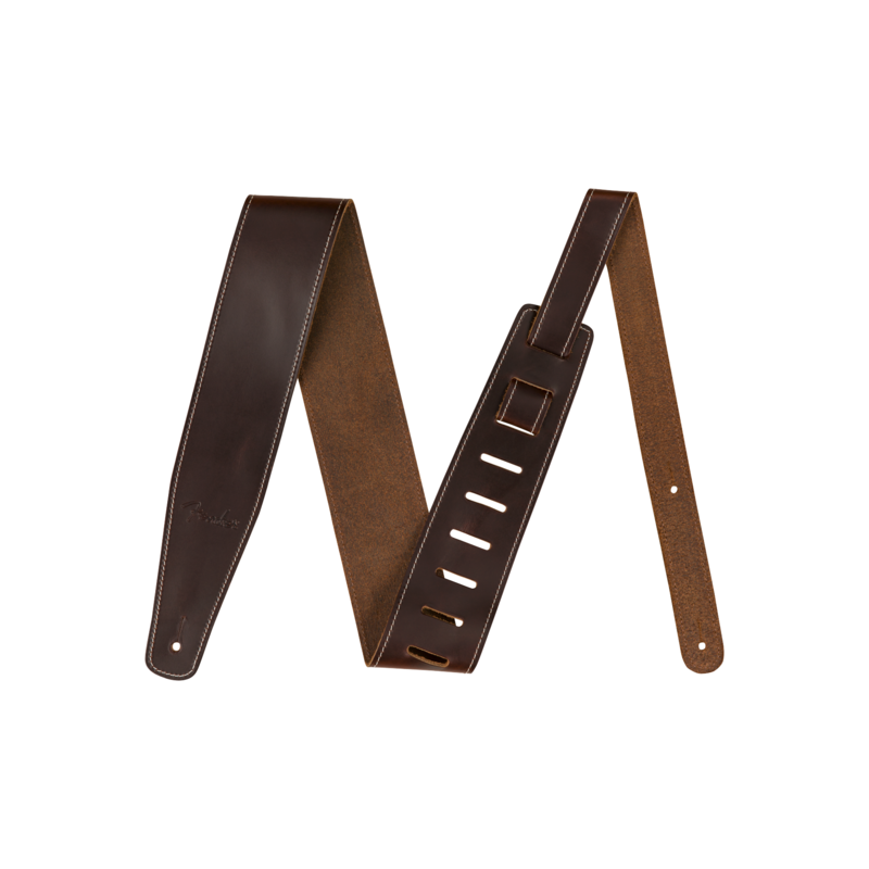 Fender NEW Fender Broken-In Leather Strap - 2.5" - Brown