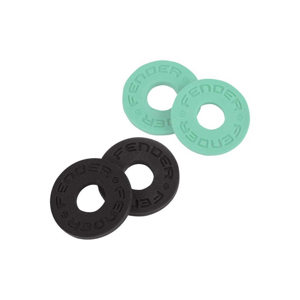 Fender NEW Fender Strap Block - Black/Surf Green - Pack of 4