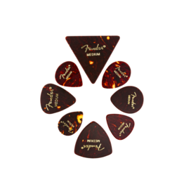Fender NEW Fender Celluloid Pick - Shape Medley - Medium - 8 Pack