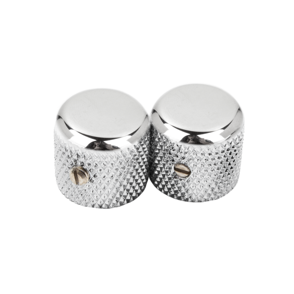 Fender NEW Fender Pure Vintage '52 Telecaster Knurled Knobs - Chrome - Pack of 2