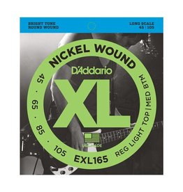 D'Addario NEW D'Addario EXL165 Nickel Wound Bass Strings - Light Top/Medium Bottom