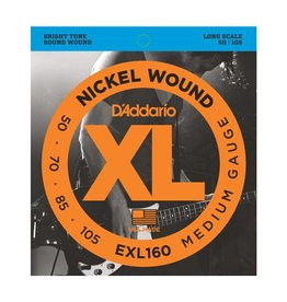 D'Addario NEW D'Addario EXL160 Nickel Wound Bass Strings - Medium - .050-.105