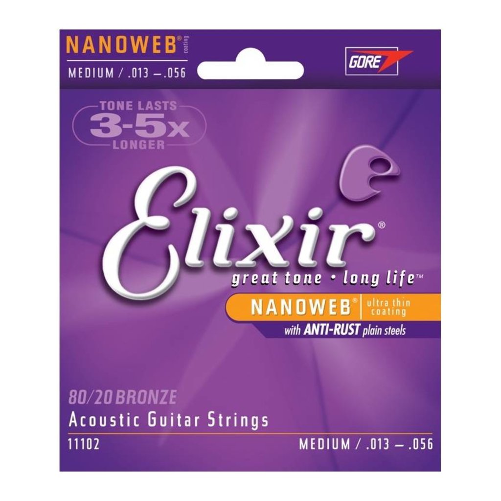 Elixir NEW Elixir Acoustic 80/20 Nanoweb Medium - .013-.056