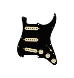 Fender NEW Fender Pre-Wired Strat Pickguard - Tex-Mex - 11 Hole - Black