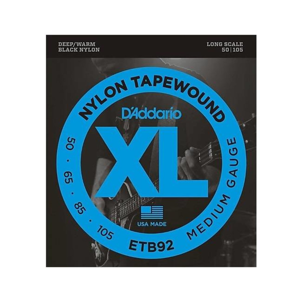 D'Addario NEW D'Addario ETB92 Tapewound Bass Strings - Medium -  .105-.050