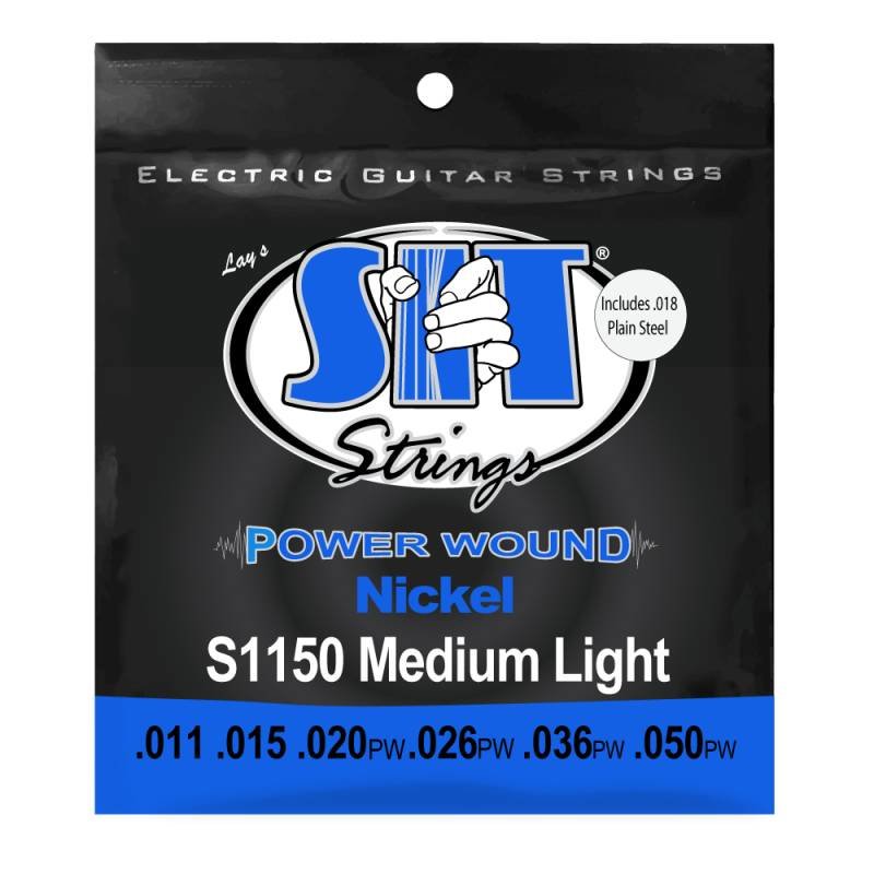 SIT NEW SIT Power Wound Electric Guitar Strings - Medium Light - .011-.050