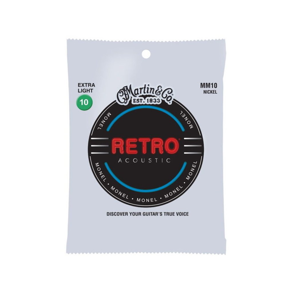 Martin NEW Martin Retro Acoustic Strings - Extra Light - .010-.047