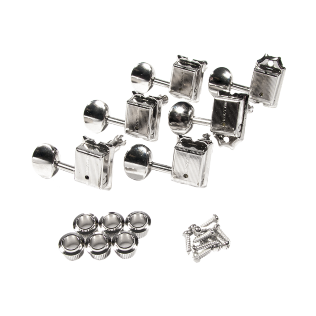 Fender NEW Fender Pure Vintage Guitar Tuning Machines - Nickel/Chrome - Set of 6