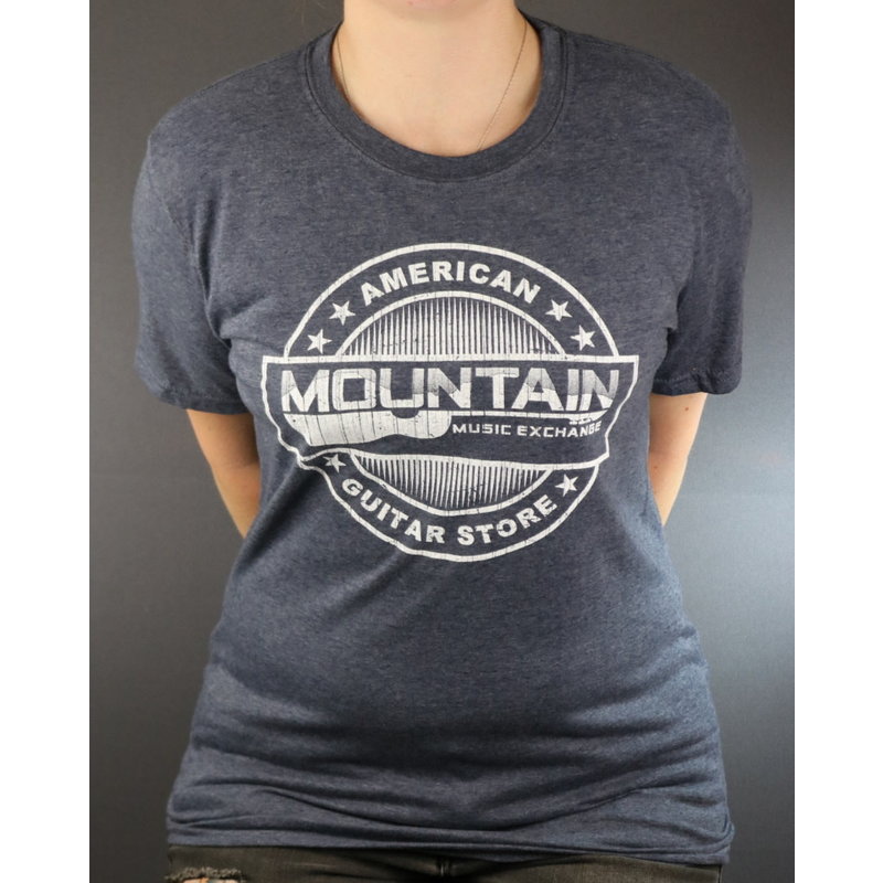 MME NEW MME American Guitar Store Distressed Logo Tee - Heather Navy - S