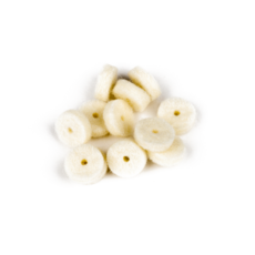 Fender NEW Fender Strap Button Felt Washers - White - 12-Pack