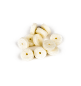 Fender NEW Fender Strap Button Felt Washers - White - 12-Pack