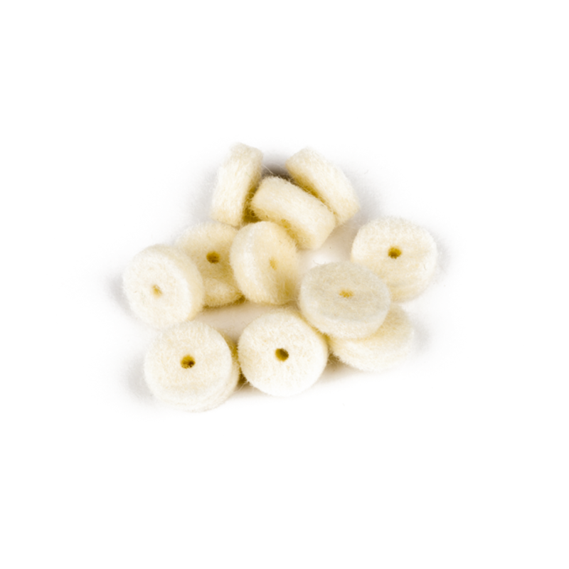 Fender NEW Fender Strap Button Felt Washers - White - 12-Pack