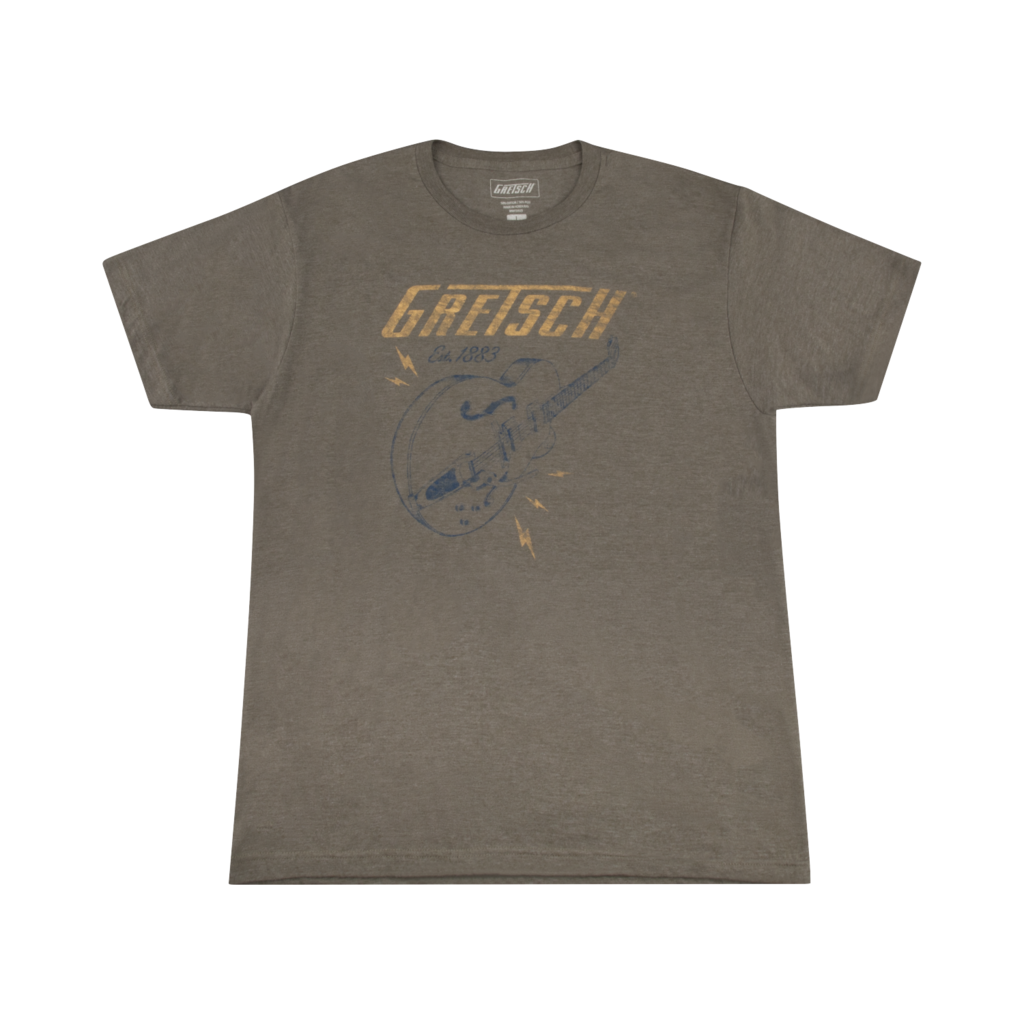 Gretsch NEW Gretsch Lightning Bolt T-Shirt - Brown - M