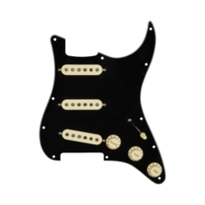 Fender NEW Fender Pre-Wired Strat Pickguard - Custom Shop Fat 50's - Black