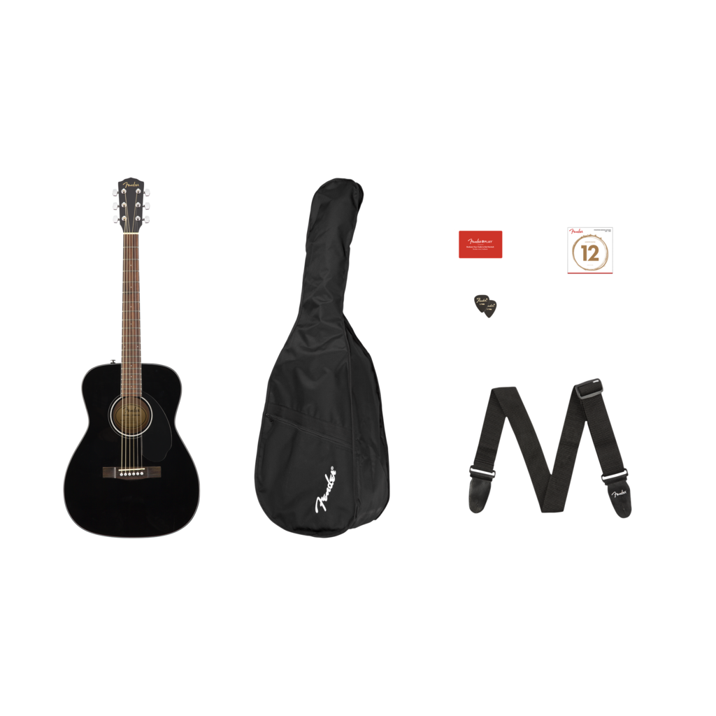 Fender NEW Fender CC-60S Concert Pack V2 - Black (867)