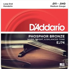 D'Addario NEW D'Addario EJ74 Phosphor Bronze Mandolin Strings - Medium - .011-.040