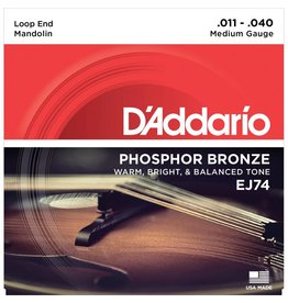 D'Addario NEW D'Addario EJ74 Phosphor Bronze Mandolin Strings - Medium - .011-.040
