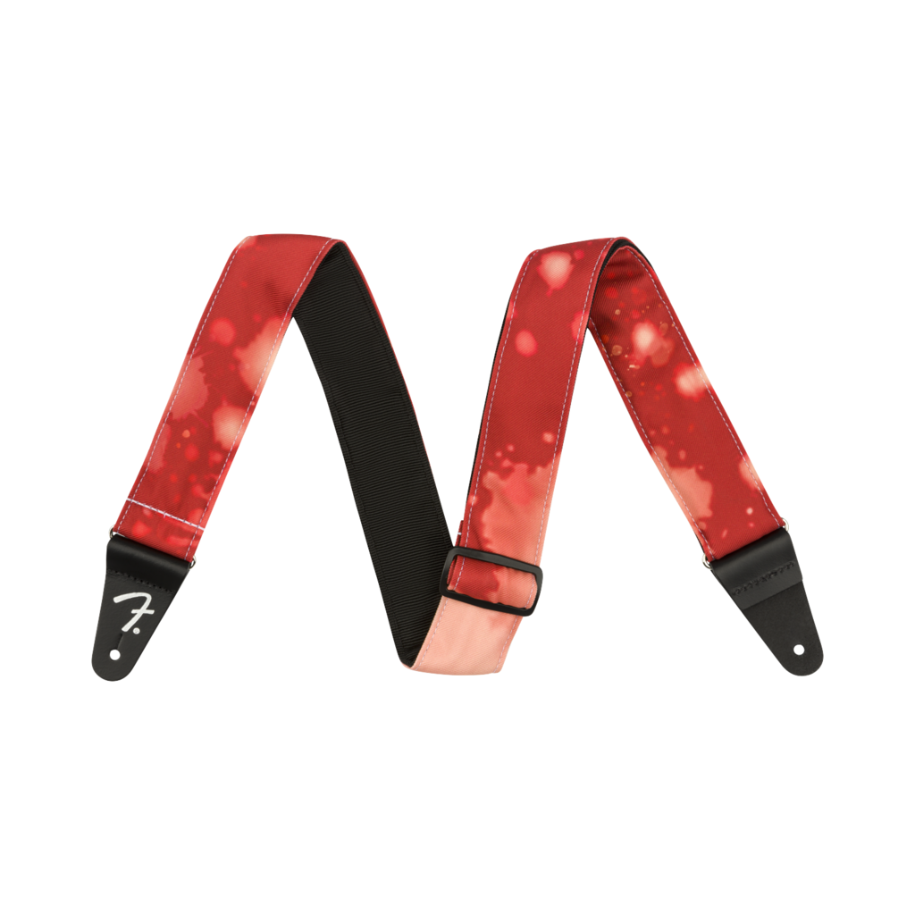 Fender NEW Fender Tie Dye Acid Wash Strap - Red