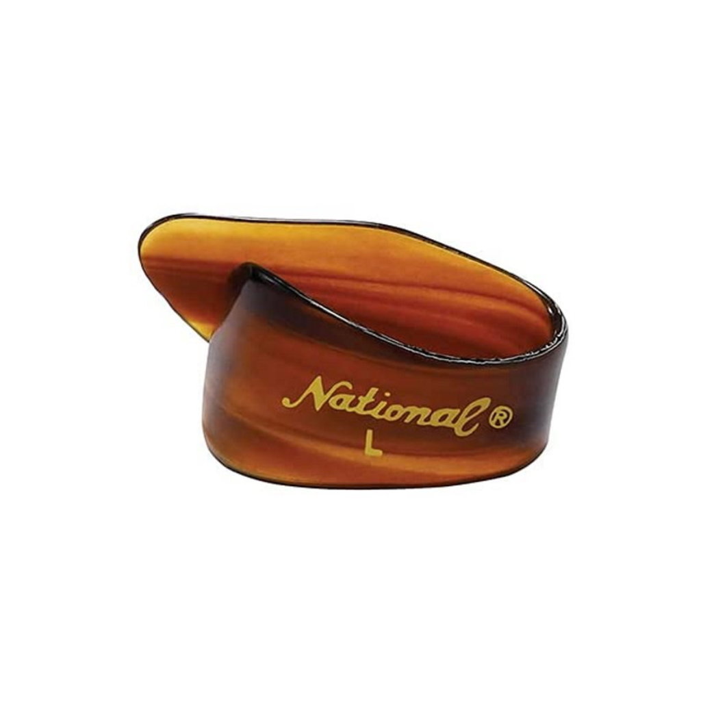 D'Addario NEW D'Addario National Celluloid Thumb Picks - Tortoisehell - Large - 4-Pack
