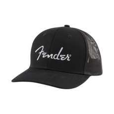 Fender NEW Fender Silver Thread Logo Snapback Trucker Hat - Black