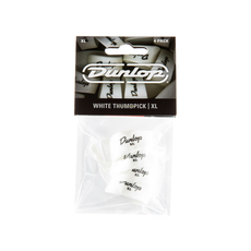 Dunlop NEW Dunlop White Thumbpicks - XL - Pack of 4